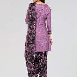 Attigo Women Purple Printed Unstitched Dress Material-image-119