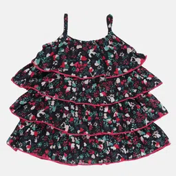 YOUNG BIRDS Floral Print Chiffon A-Line Dress-20