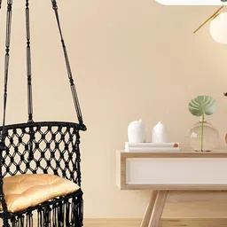 Patiofy Black & Beige Patiofy Premium C Shape Swing Chair With Cushion-image-34