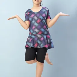 Muhuratam Girls Multi Nylon Swimwear-picture-2