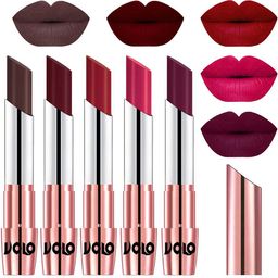 VOLO Set Of 5 Creme Matte Lipstick - 3.5 g Each - 35-42-43-44-47-image-66