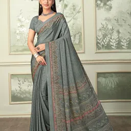 DURGA EMPORIO Embellished Pure Crepe Saree-image-55