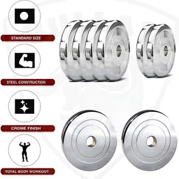 HackerX 8-Pcs Steel Adjustable Dumbbell Set - 25 kg image 3