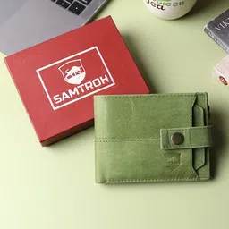SAMTROH Men Leather Two Fold Wallet-image-5