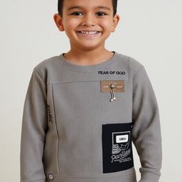 YK Boys Typography Printed T-shirt-image-60