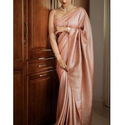 VILLE FASHION Woven Design Zari Art Silk Kanjeevaram Saree-picture-43