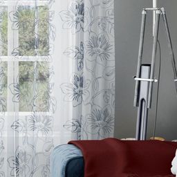 Parda Online Set of 2 Floral Sheer Long Door Curtain-picture-13