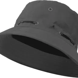 Missby Unisex Cotton Adjustable IMP Beach Bucket Sun Hat (Black)-22