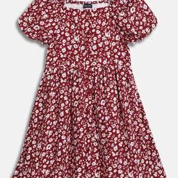Allen Solly Junior Girls Floral Printed Fit & Flare Dress-picture-37