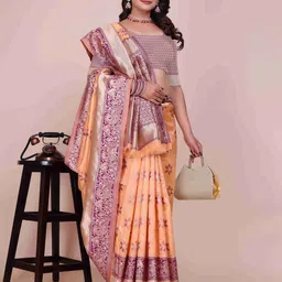 Moda Rapido Woven Design Zari Silk Cotton Saree-image-75