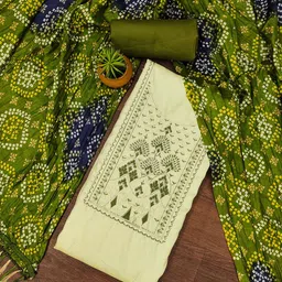 HERE&NOW Floral Embellished Sequinned Unstitched Dress Material-image-65