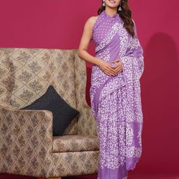 Shivanya Handicrafts Batik Pure Cotton Block Print Saree-picture-9