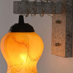 SOMIL Yellow Glass Cylinder Printed Wall Lamps-image-69