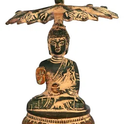 Exotic India 4" Tibetan Buddhist Lord Buddha Statue Seated Under a Tree Made in India-image-46