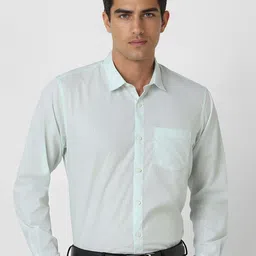 Peter England Men Slim Fit Spread Collar Textured Cotton Formal Shirt-picture-40