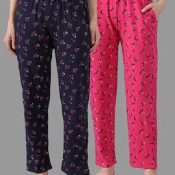 Women Pack Of 2 Relaxed-Fit Casual Wear Lounge Pants/Pyjama-image-97
