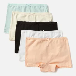 Juniors by Babyshop Girls Pack Of 5 CottonBoy Short Briefs Z55-A6-23-401Multicolour-picture-10