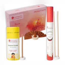 GaneshaSpeaks 130-Pcs Brown Wooden Dhoop Cup, Dhoop Stick & Incense Stick-image-72