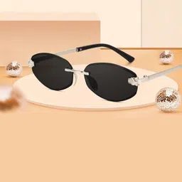 RICH CLUB Unisex Oval Sunglasses with UV Protected Lens-image-52