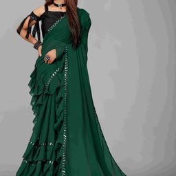 limtd Embellished Sequinned Pure Georgette Saree-picture-24