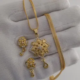 V.K.PAYAL.JEWELLERY Gold-Plated Artificial Stones Studded Jewellery Set-picture-33