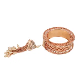 ANIKAS CREATION Set Of 2 Rose Gold-Plated CZ-Studded Latkan Style Bangles image 4
