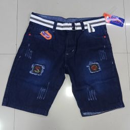 Solid Men Denim Blue Denim Shorts-image-87