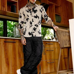Campus Sutra Men Comfort Floral Casual Shirt-picture-47