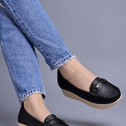 Stylestry Girls Black Loafers-image-50