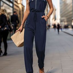 DressBerry Basic Jumpsuit with Pocket Detailing-picture-25