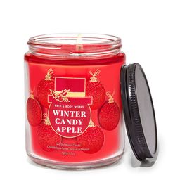 Bath & Body Works Winter Candy Apple Mason Scented Single Wick Candle - 198 g-picture-3