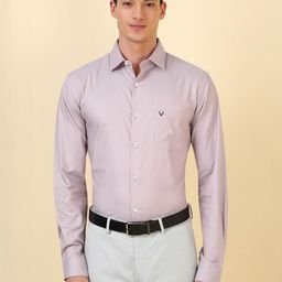 Allen Solly Men Textured Spread Collar Pure Cotton Formal Shirt-picture-37