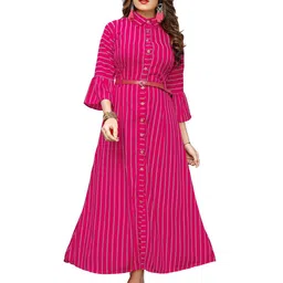 Moda Rapido Print Crepe A-Line Maxi Dress-image-16