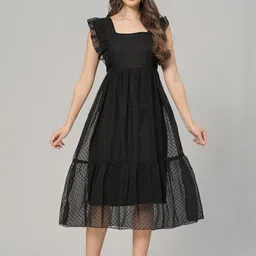 Jyoti Embellished Fit and Flare Dress-image-5