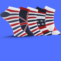 MJE Men Pack Of 5 Patterned Breathable Ankle-Length Socks-image-69