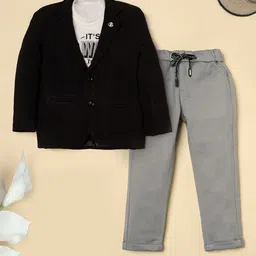 Ridokidz Boys Single-Breasted Blazers With Printed T-Shirt-image-81