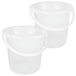 RUBOXA Transparent 2 piece Solid Plastic Bath Accessories Set-image-67