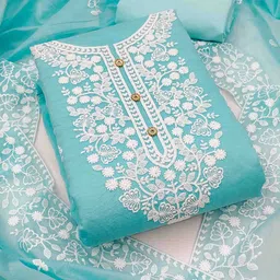 KALINI Floral Embroidered Unstitched Dress Material-image-79