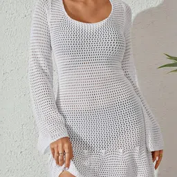 JC Mode Self-Design Round Neck Mini Swimwear Cover Up Top-image-69