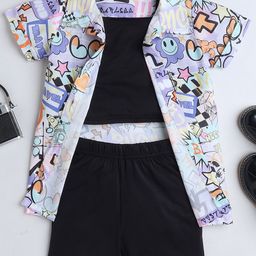 taffykids Girls Printed Top with Shorts-image-74