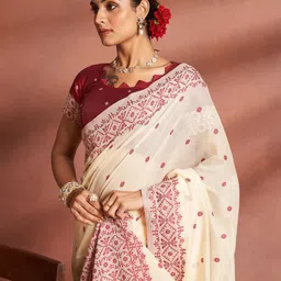 SARHAEthnic Motifs Chanderi Saree-image-40
