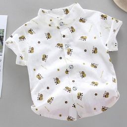 DANGAR Unisex Kids Premium Floral Opaque Printed Casual Shirt-image-95