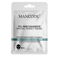 MANCODE Set Of 3 5% Niacinamide Facial Sheet Mask image 2