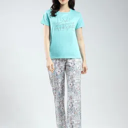 Monte Carlo Printed T-shirt With PyjamasCo-Ords-image-7