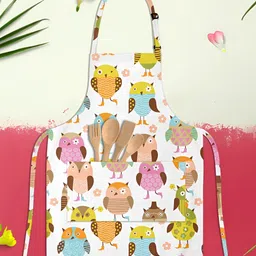 ArtzFolio White & Yellow Printed Cotton Aprons-image-12