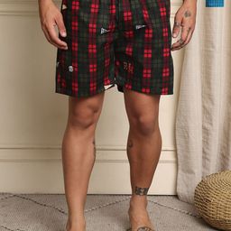 Mast & Harbour Pack Of 2 Checked Cotton Boxers BOXCOM39-S-image-36