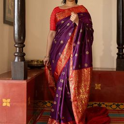 amrutkala sarees AMRUTKALA Saree Women Floral Printed Zari Traditional Banarasi-picture-45