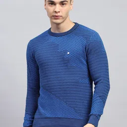 Monte Carlo Men Striped Woollen Pullover-image-72