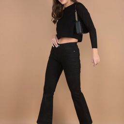 Crimsoune Club Women Self Design Crop Pullover Sweater-image-64