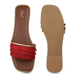 Inc 5 Women Open Toe Flats with Bows image 3
